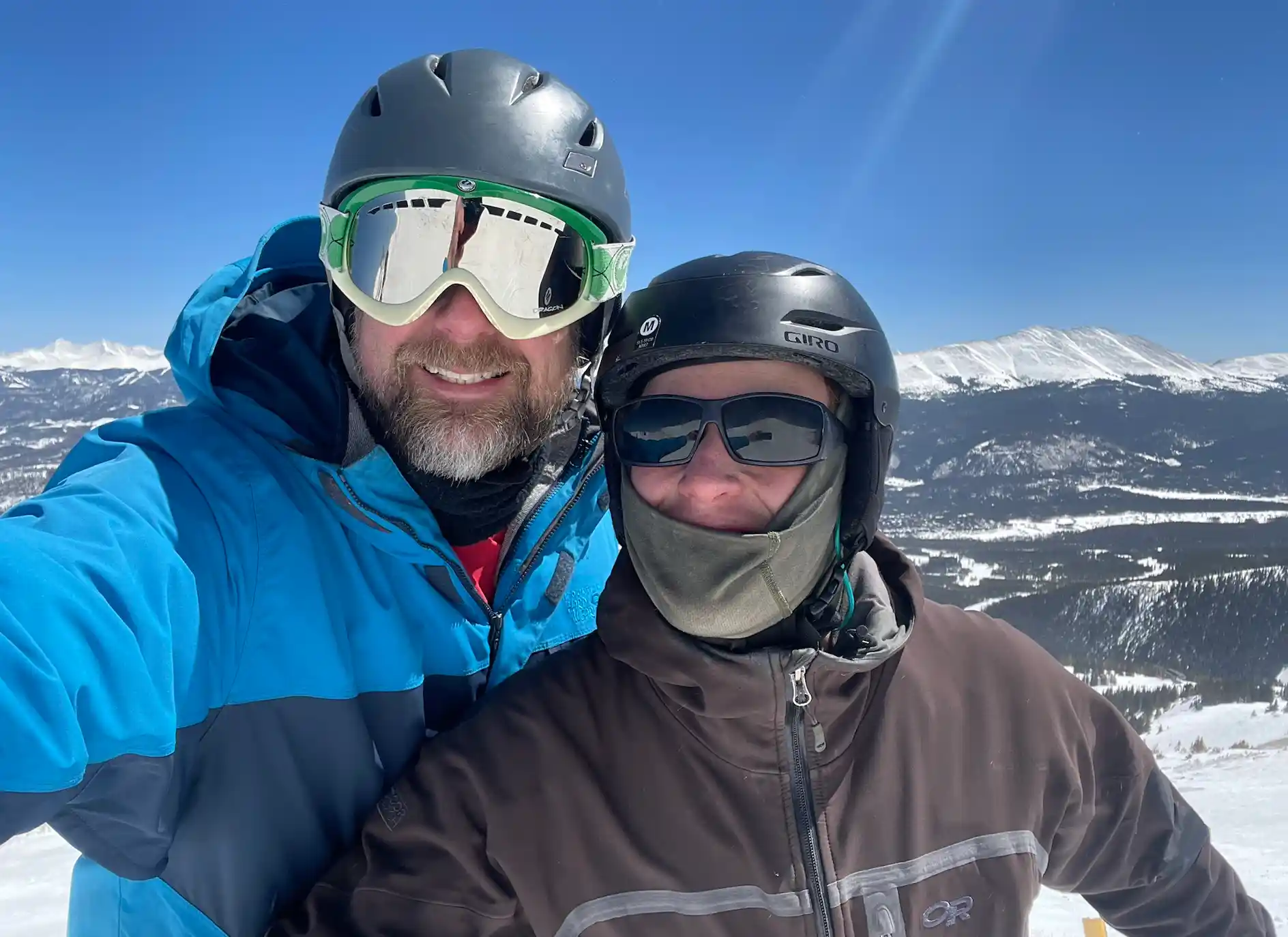 Team members skiing in Colorado