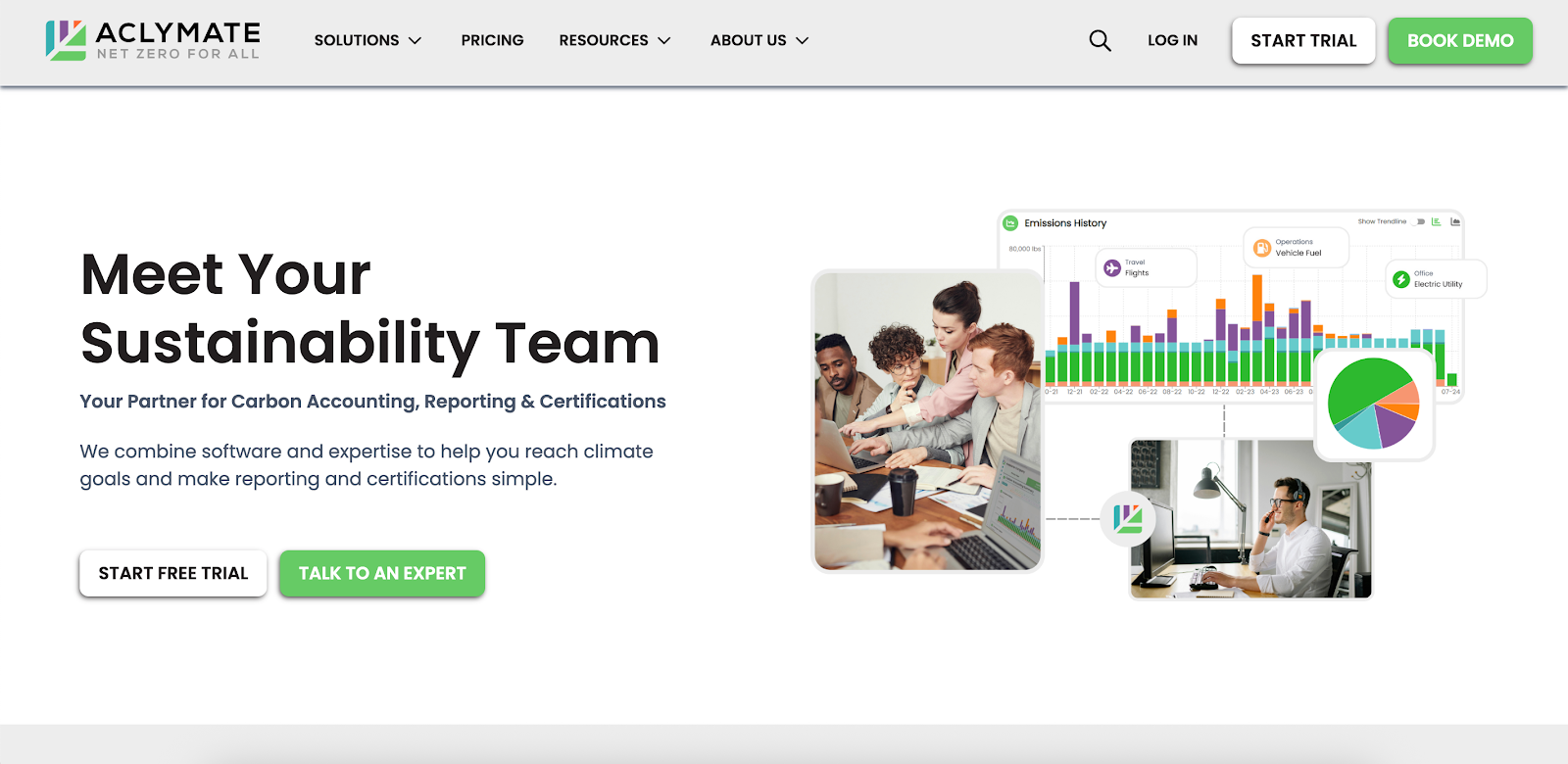 Aclymate homepage
